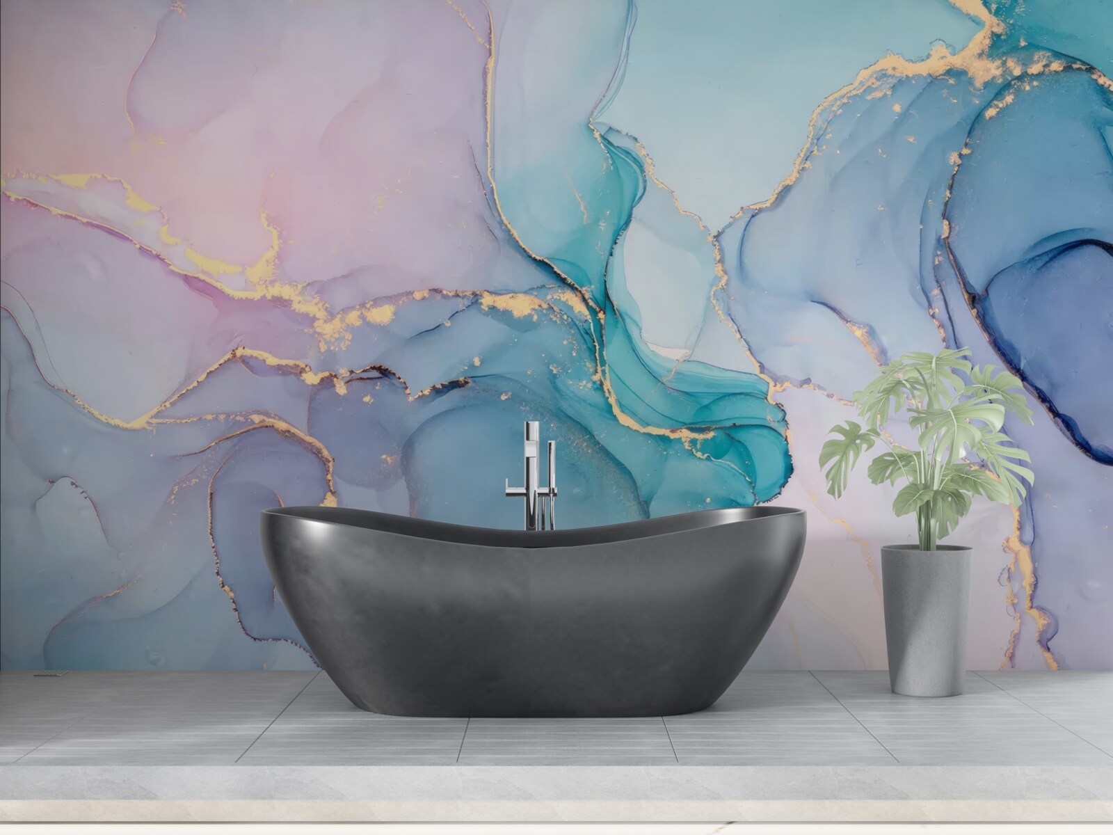 Fotobehang marmeren achtergrond in pastelkleuren