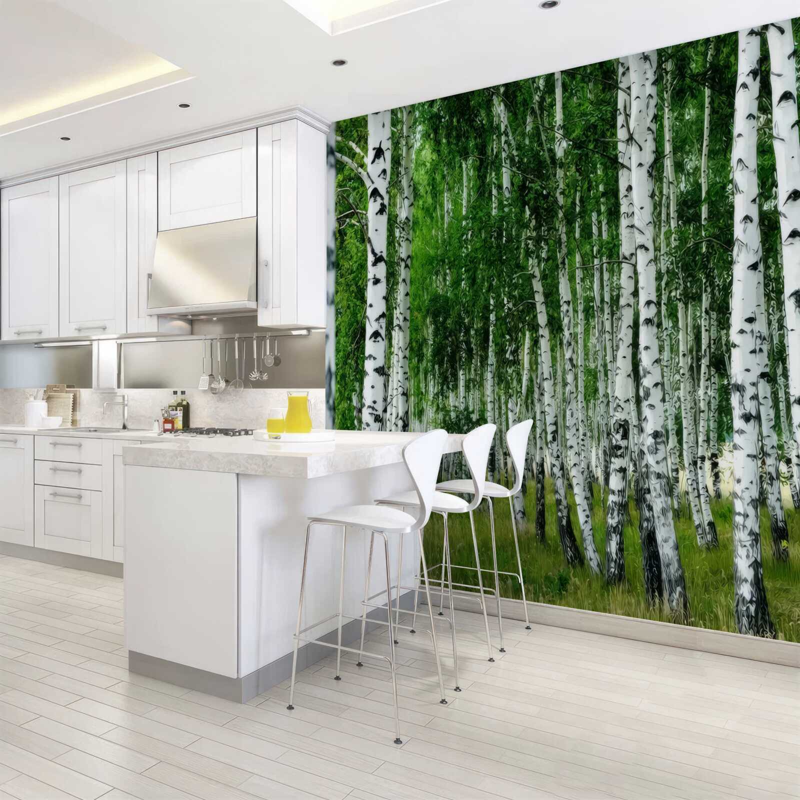 Fotobehang berkenbos