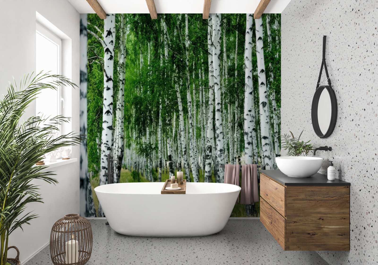 Fotobehang berkenbos