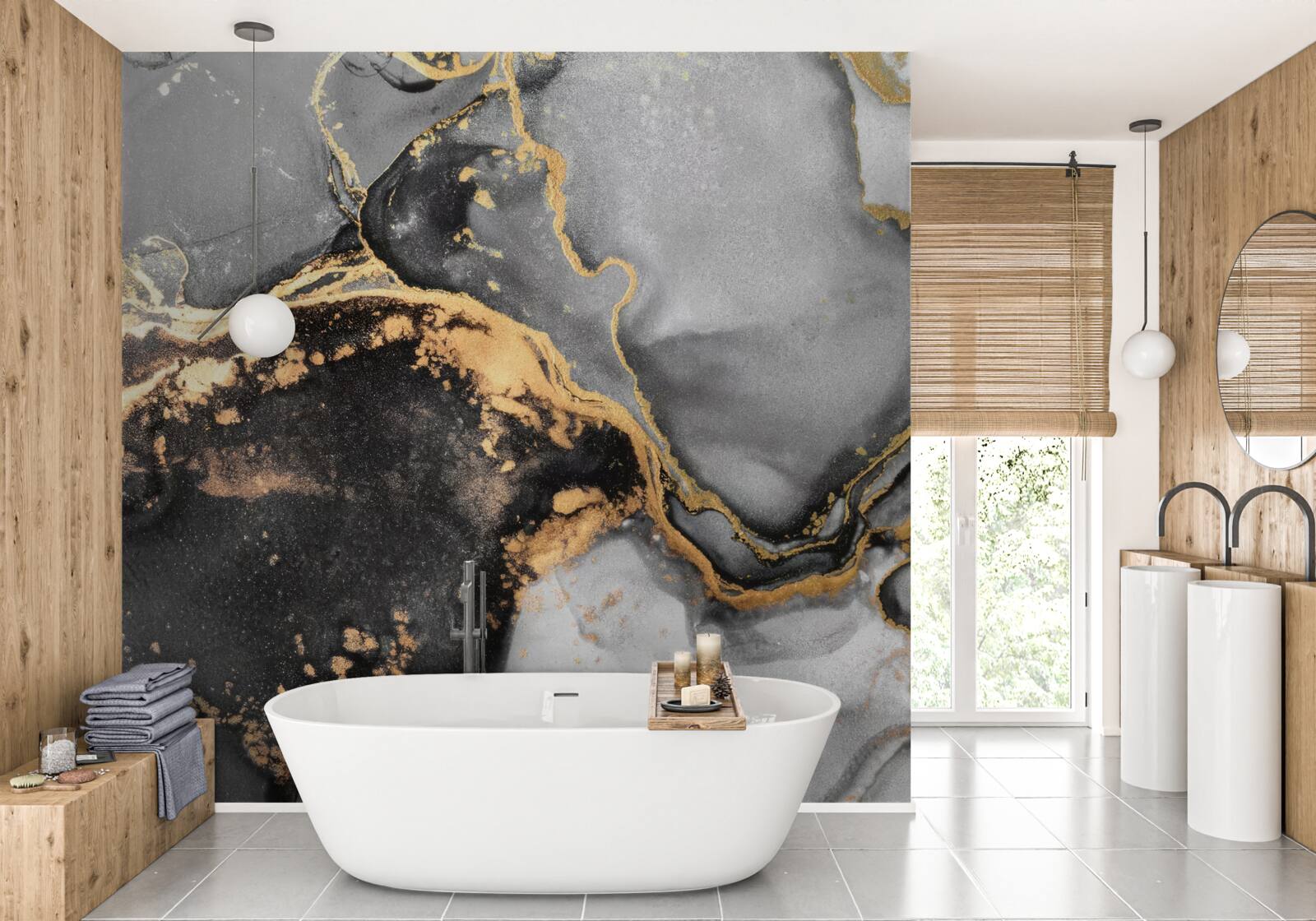 Fotobehang donkere marmeren achtergrond