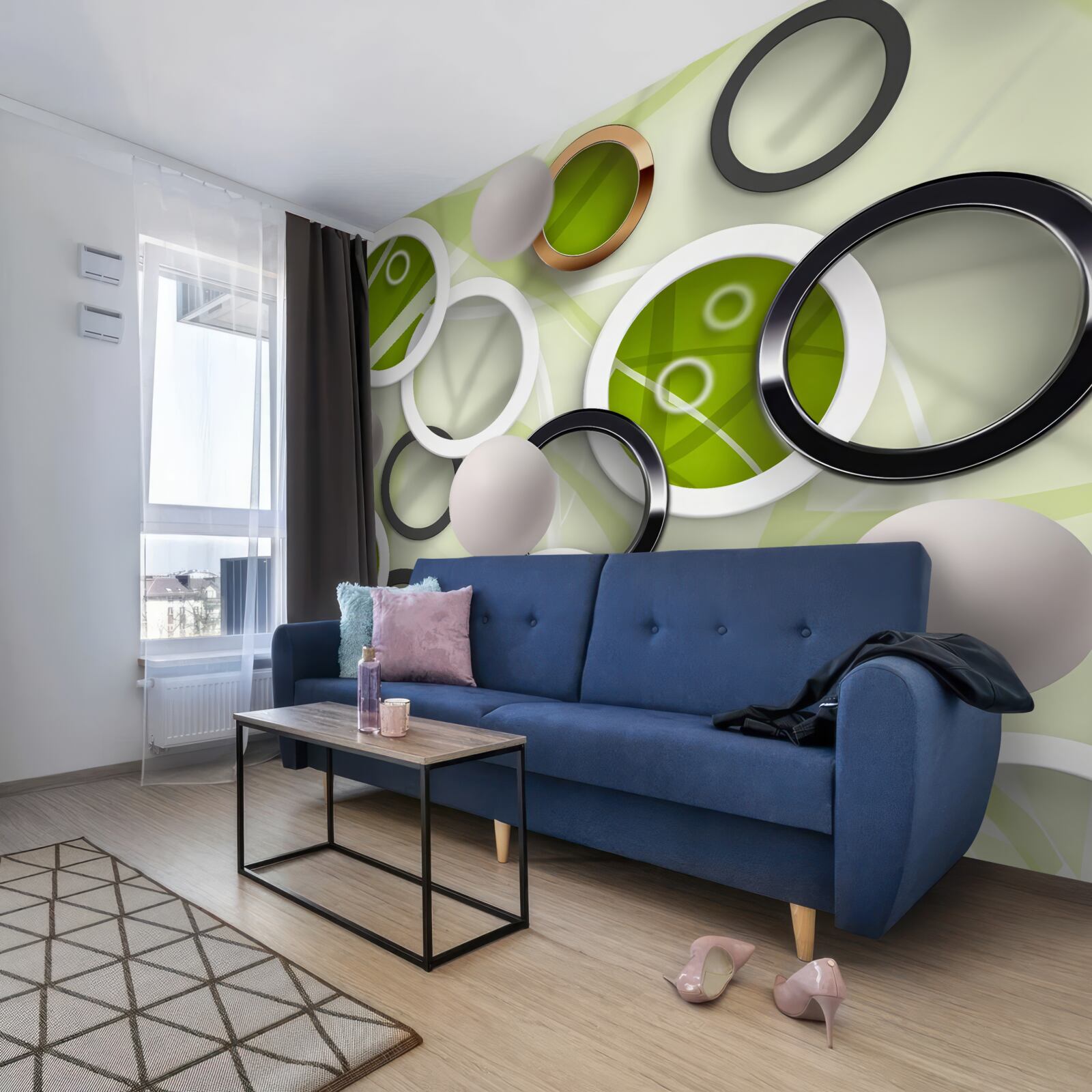 Fotobehang wielen in verschillende kleuren en maten