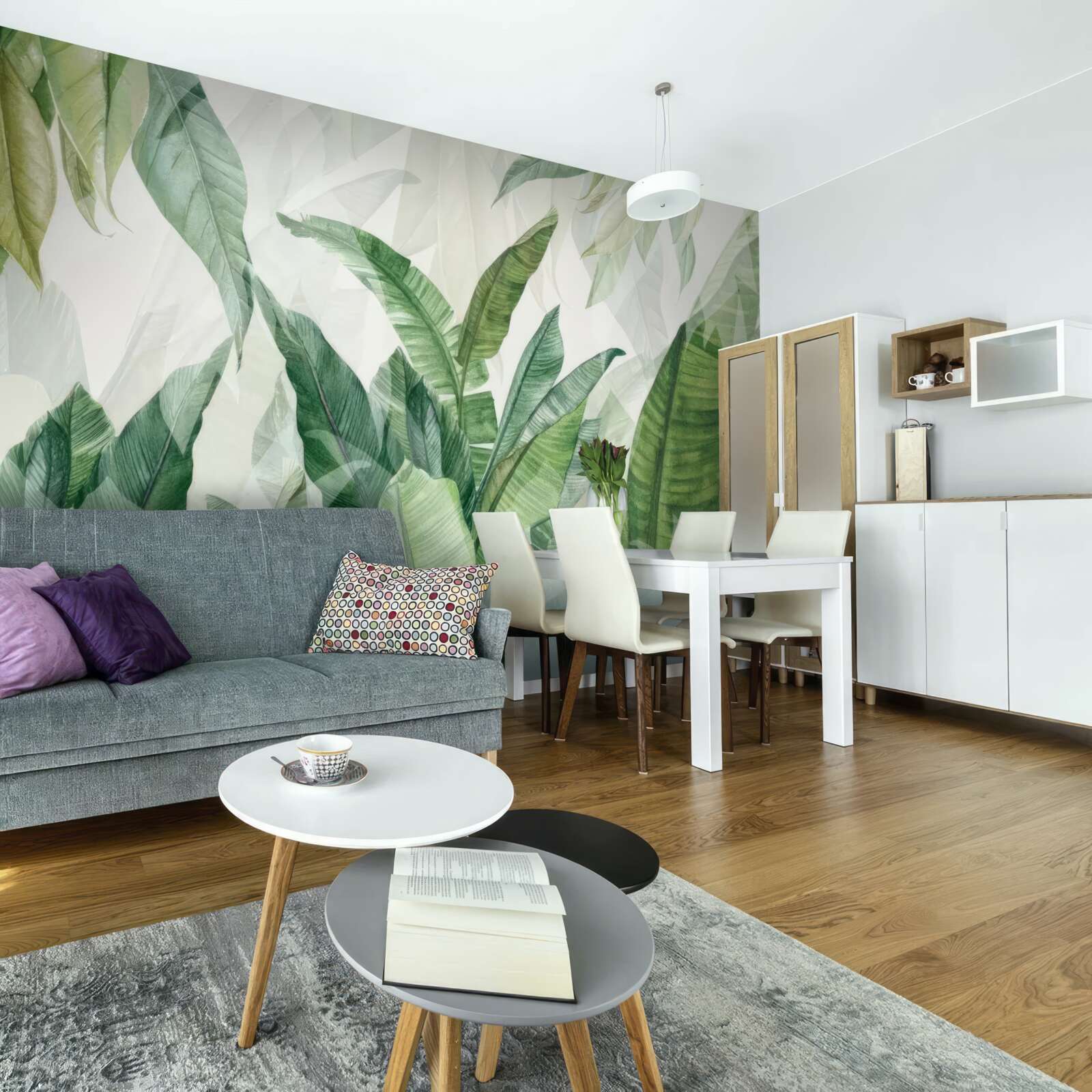 Fotobehang tropische groene bladeren