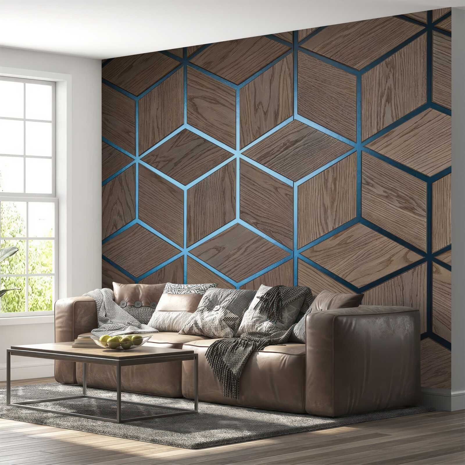 Fotobehang achtergrond met parketpatroon