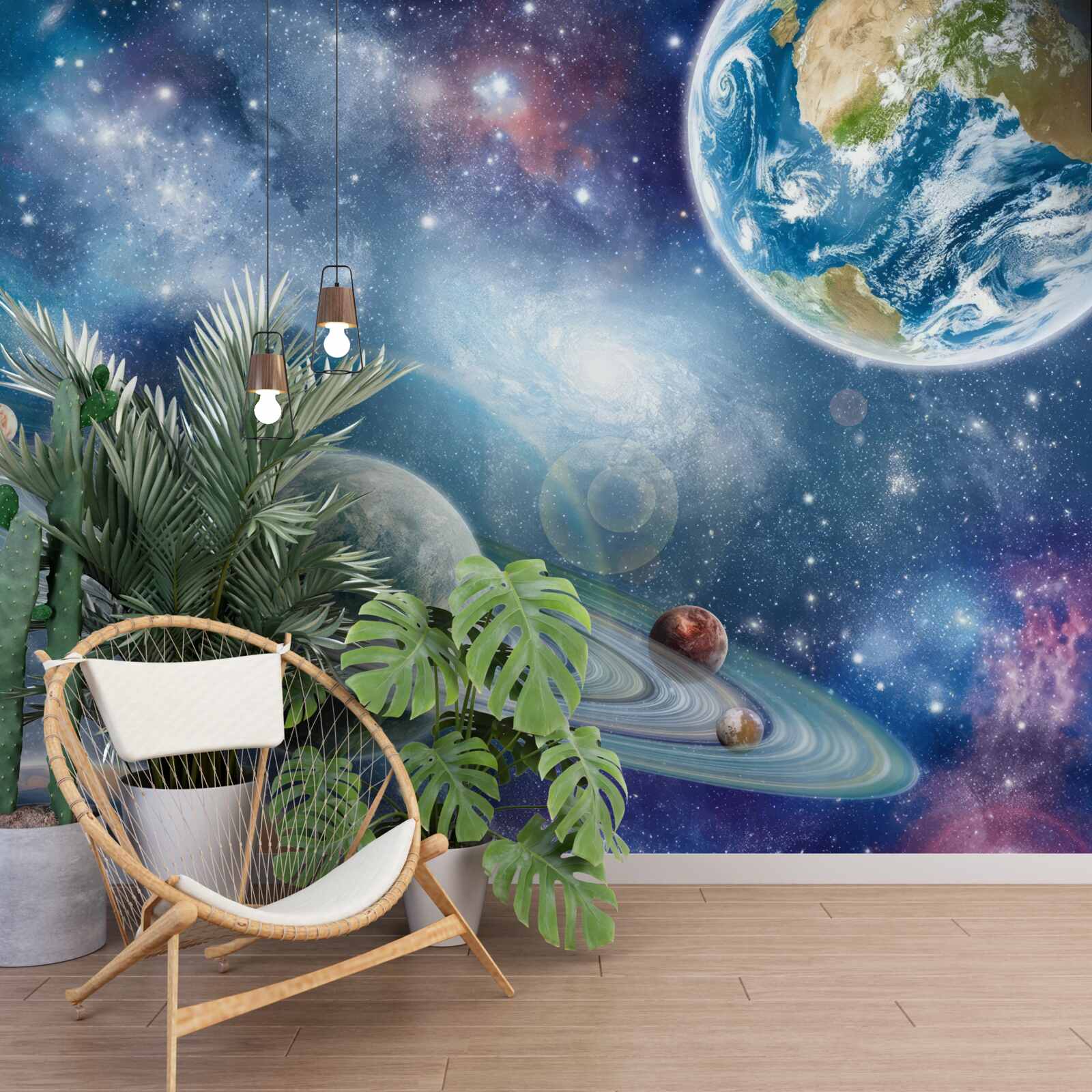 Fotobehang hemellichamen in de ruimte