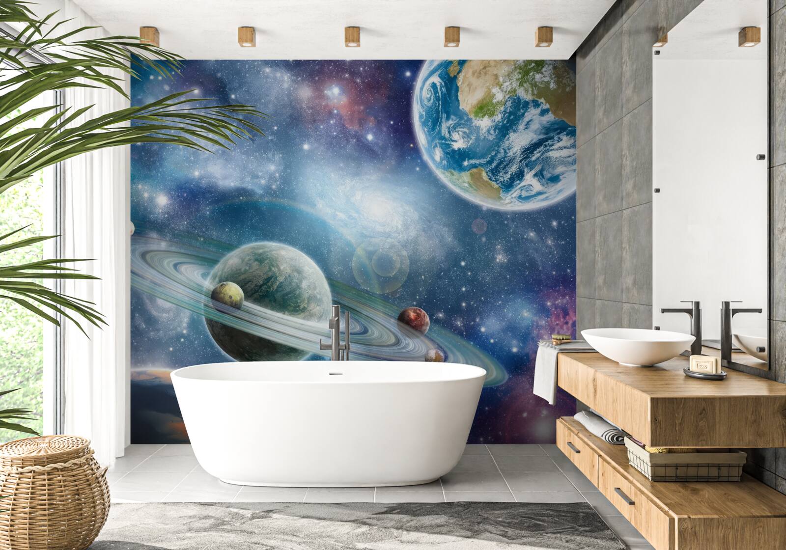 Fotobehang hemellichamen in de ruimte