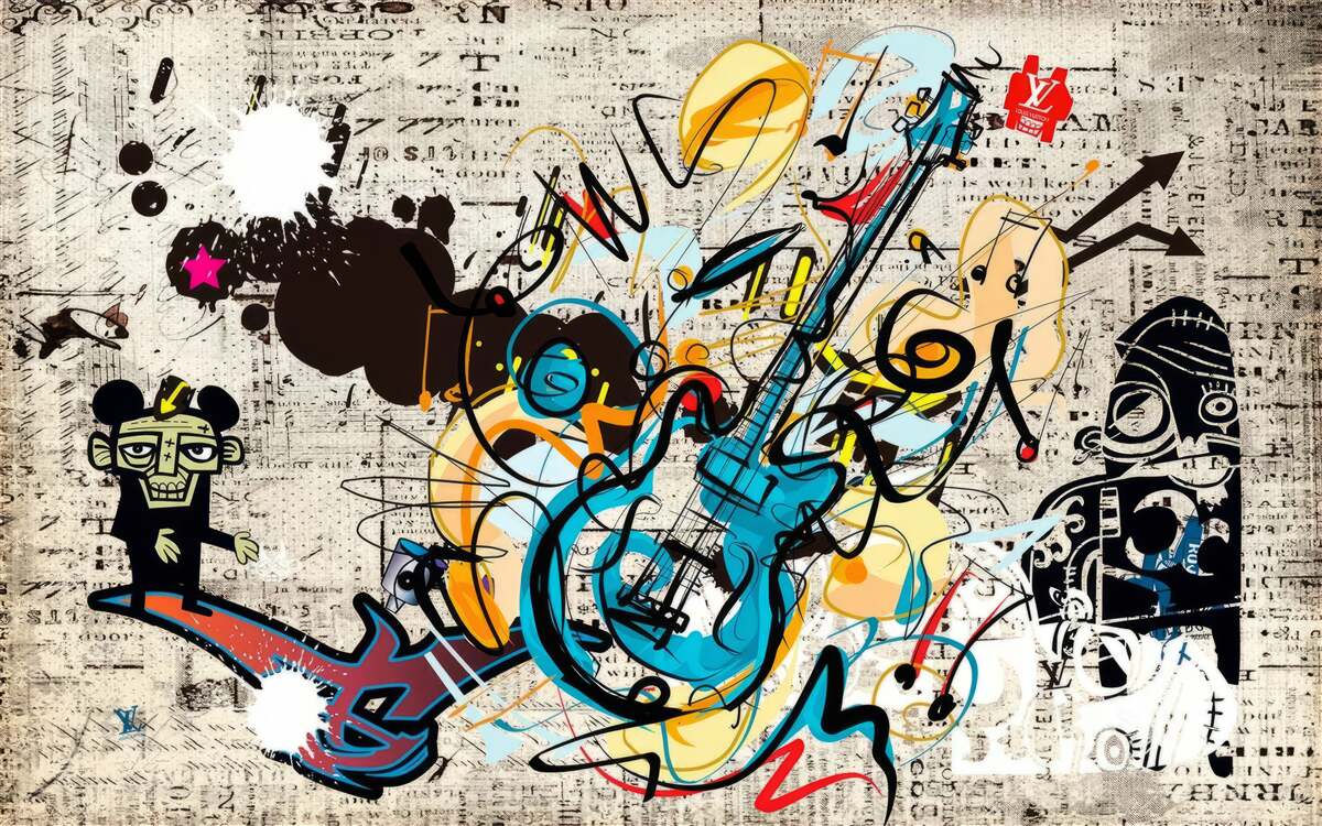 Fotobehang muurschildering