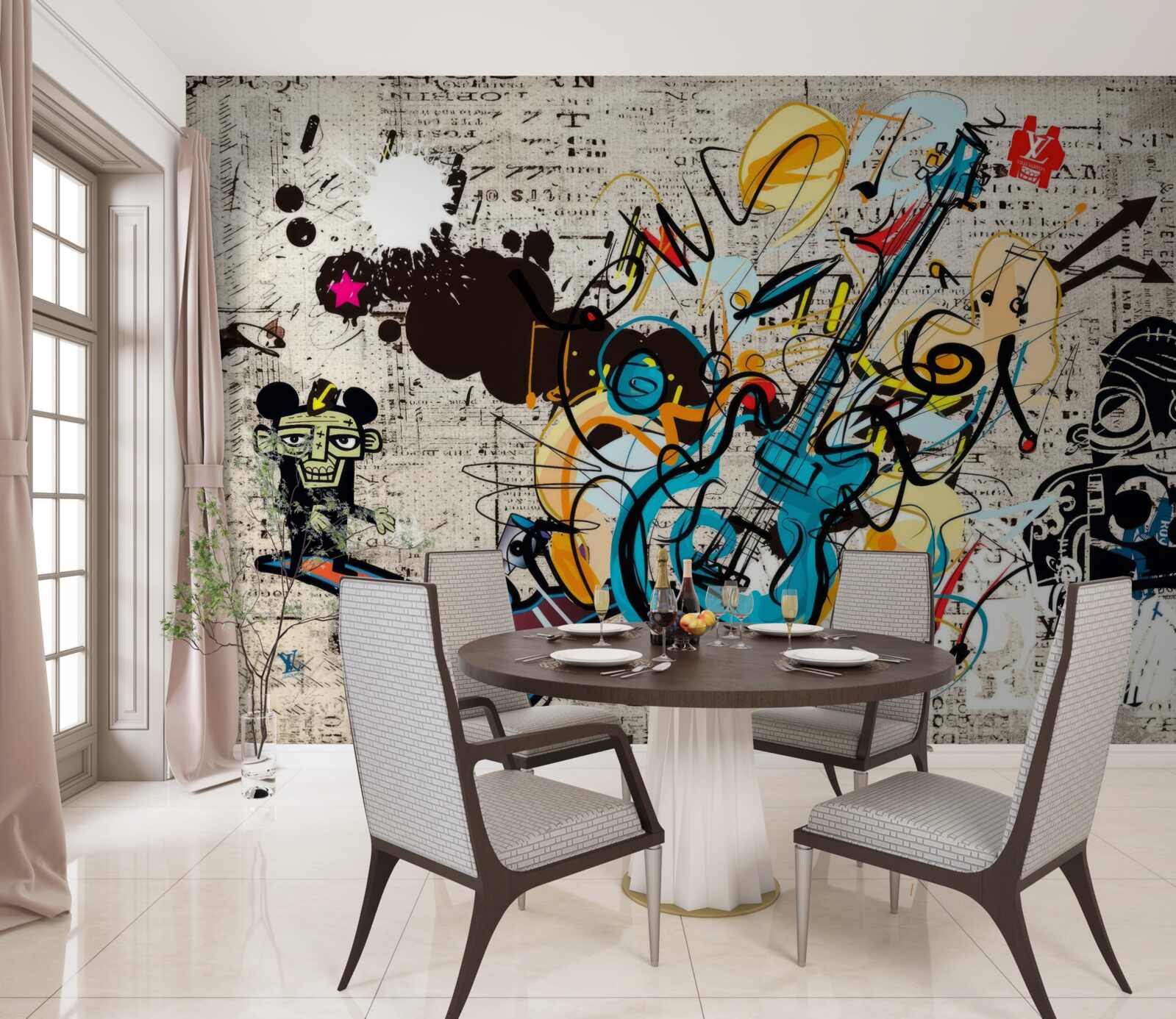 Fotobehang muurschildering