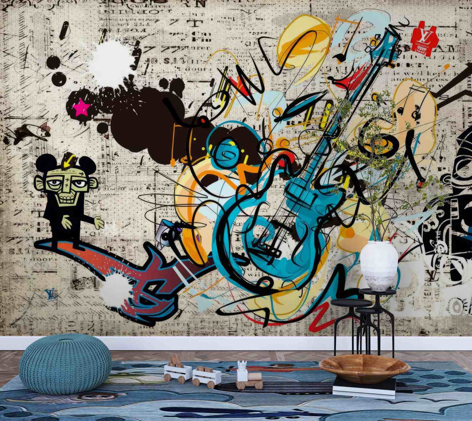 Fotobehang muurschildering