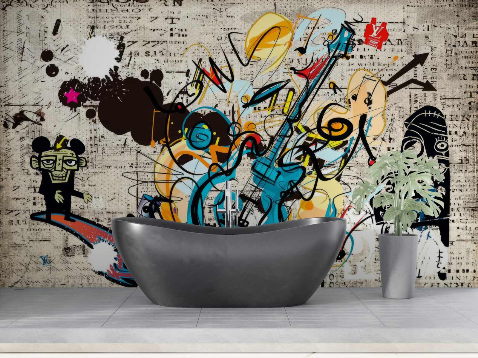 Fotobehang muurschildering