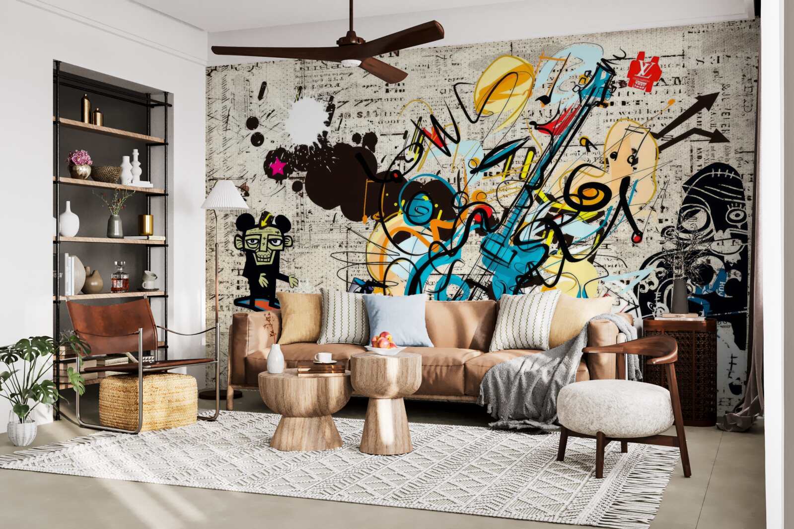 Fotobehang muurschildering