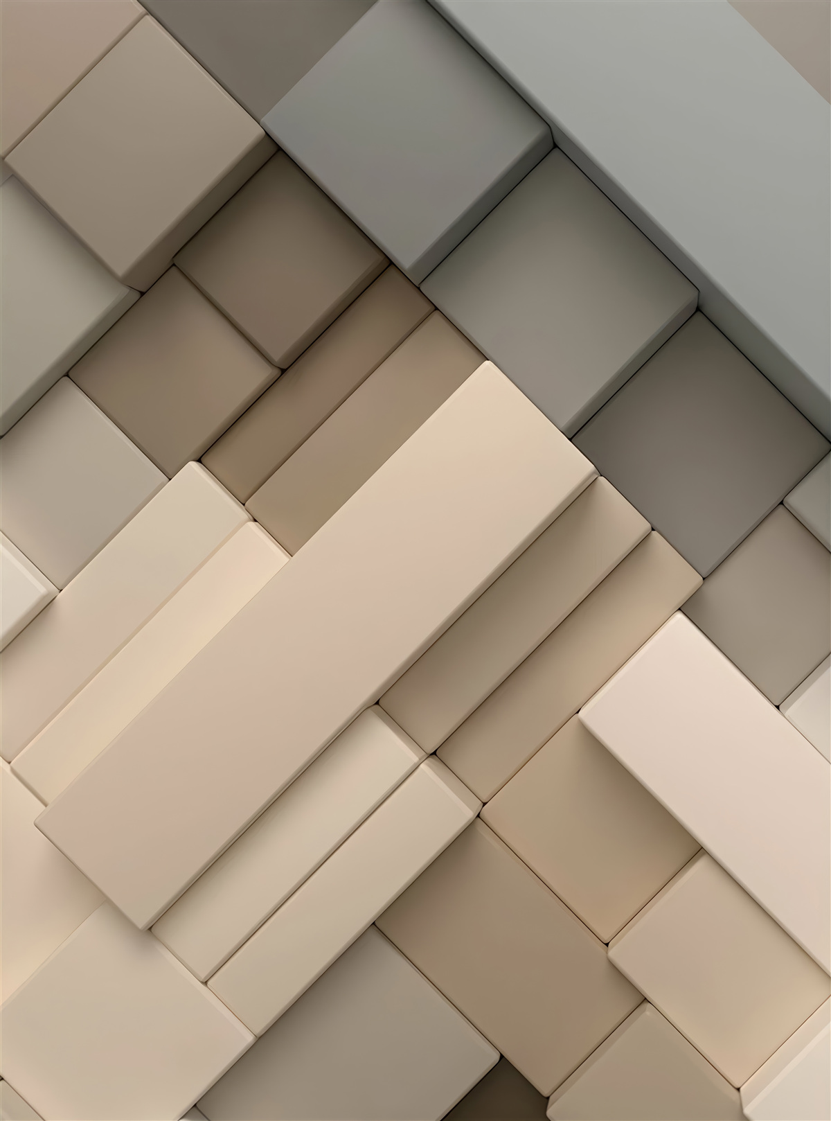 Fotobehang lichte geometrische vormen met volume