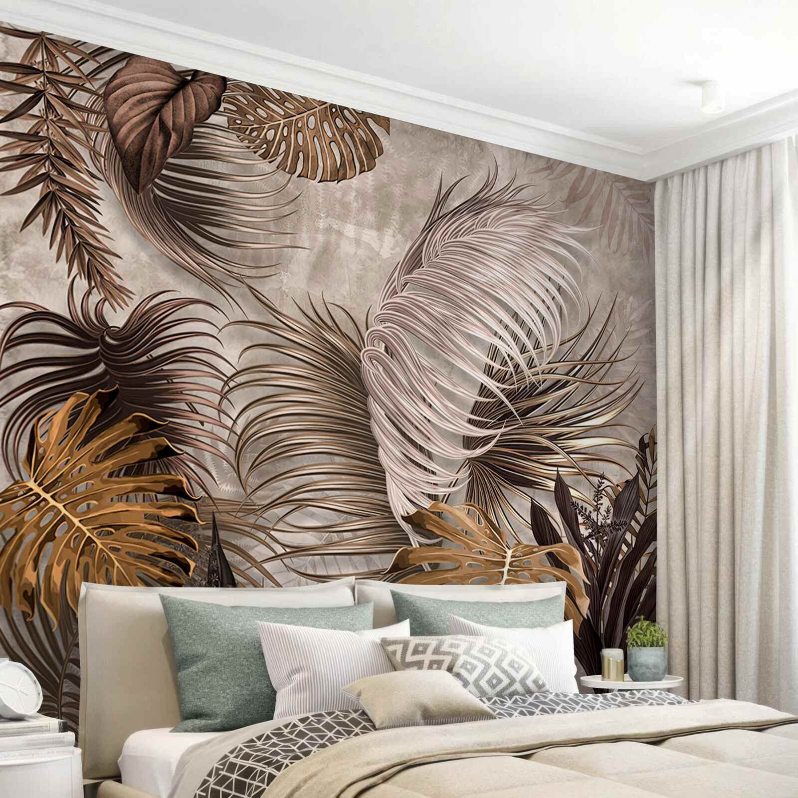 Fotobehang groot bladgoud