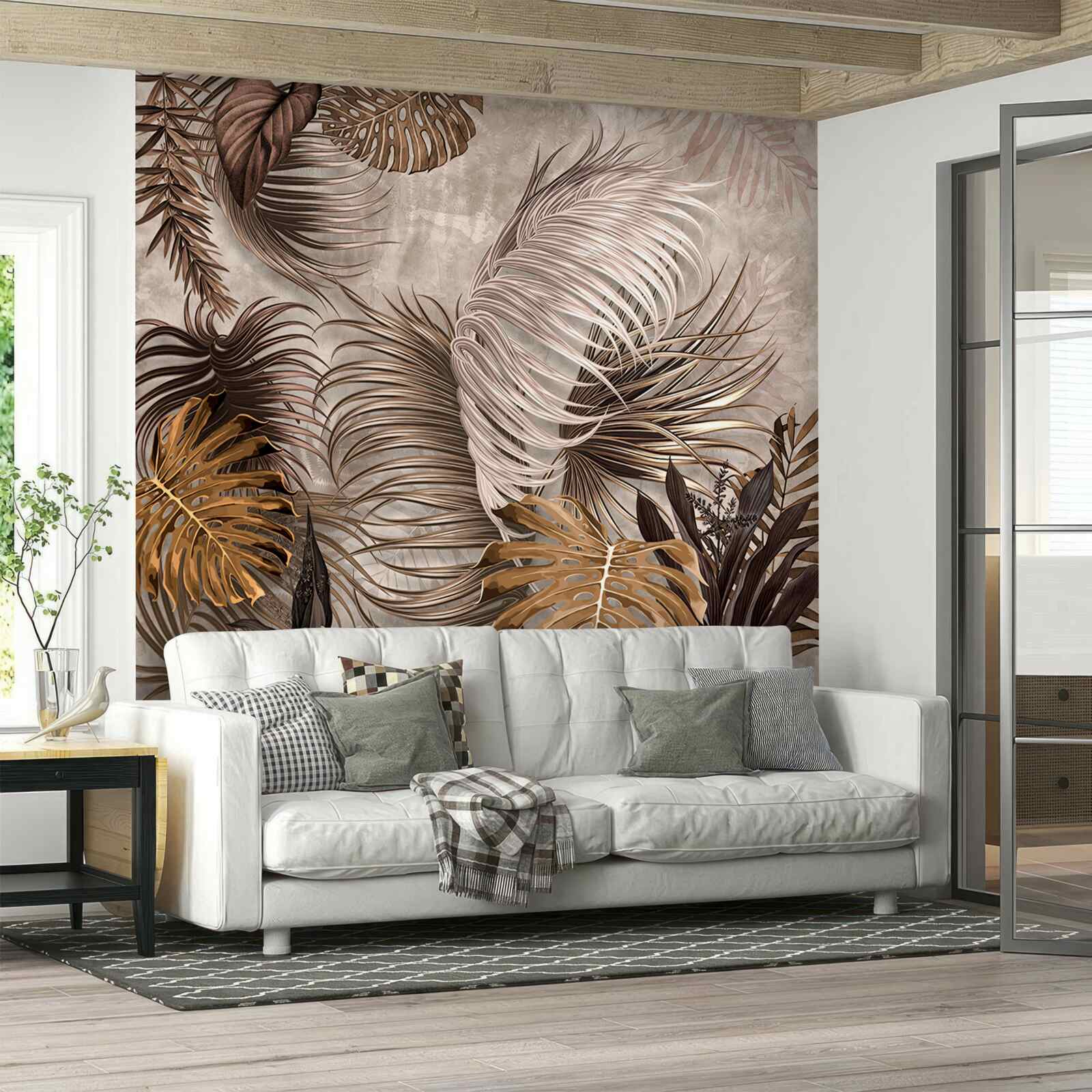 Fotobehang groot bladgoud