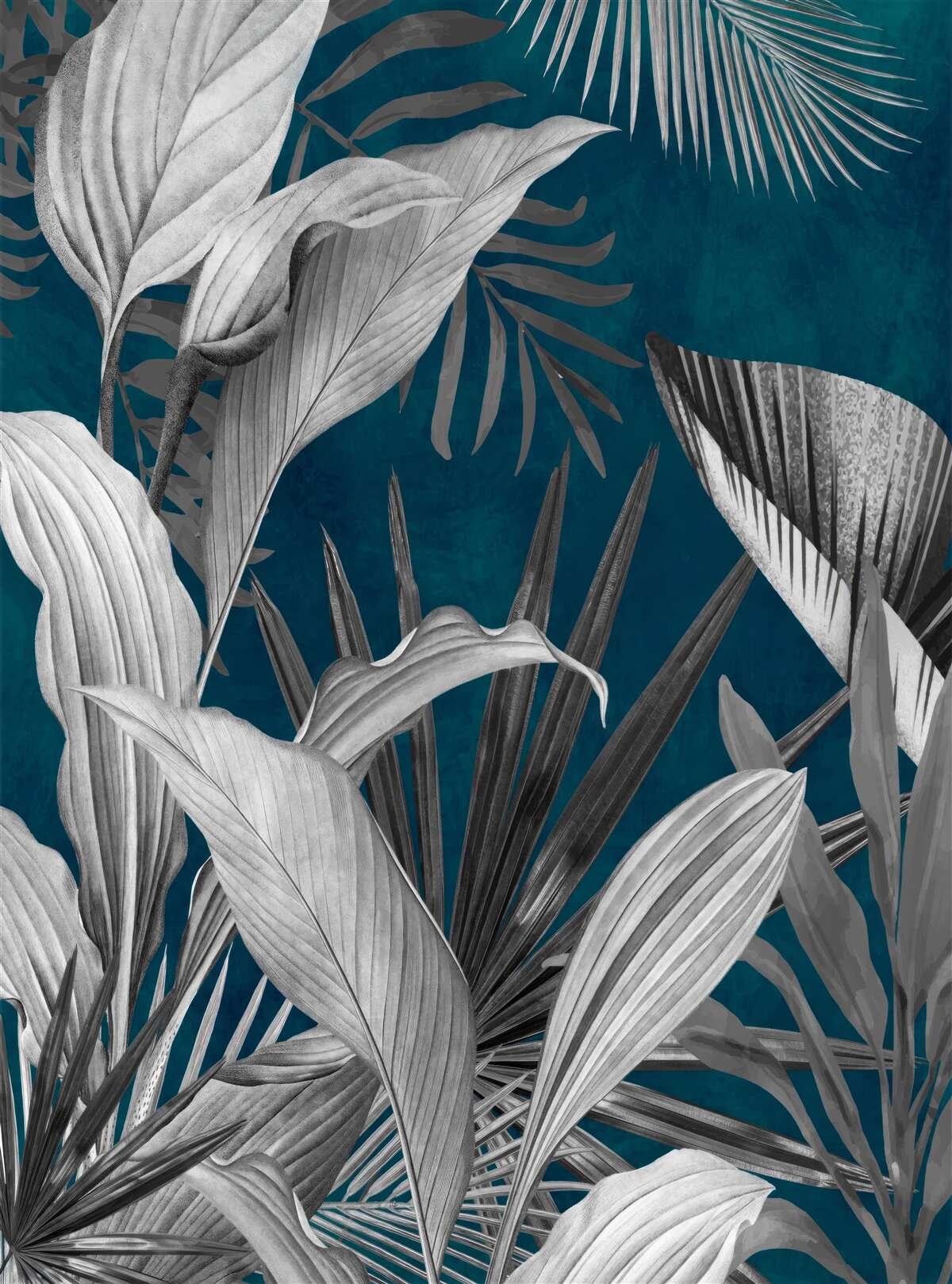 Fotobehang achtergrond van verschillende heldere bladeren