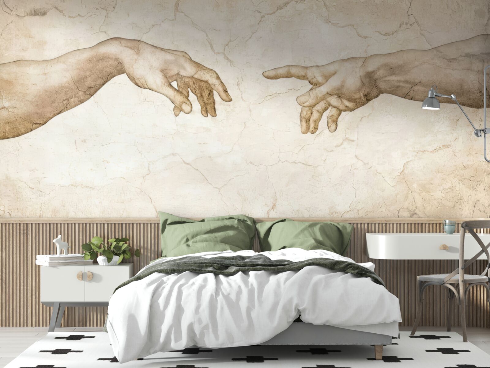 Fotobehang twee uitgestrekte handen naar elkaar