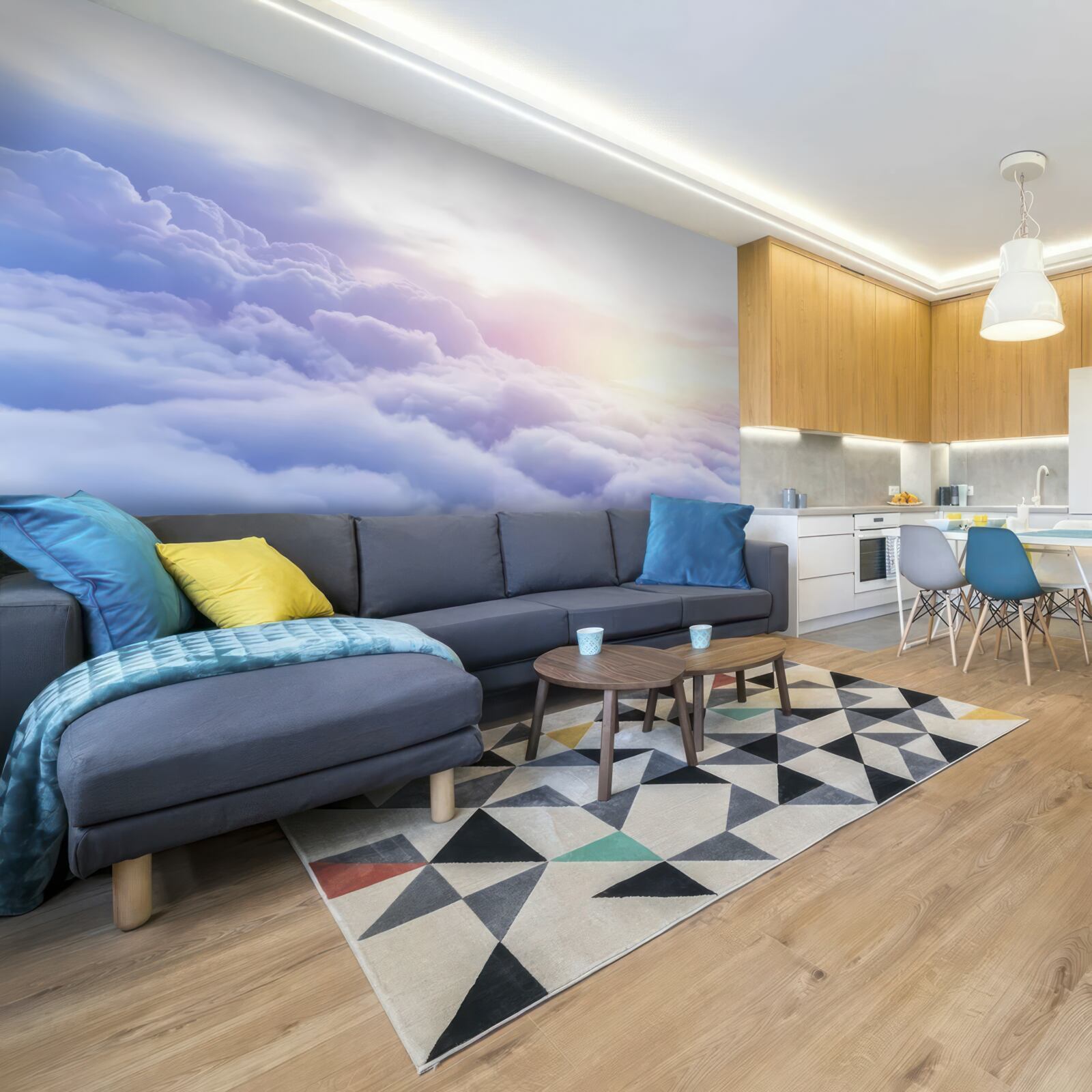 Fotobehang dikke wolken