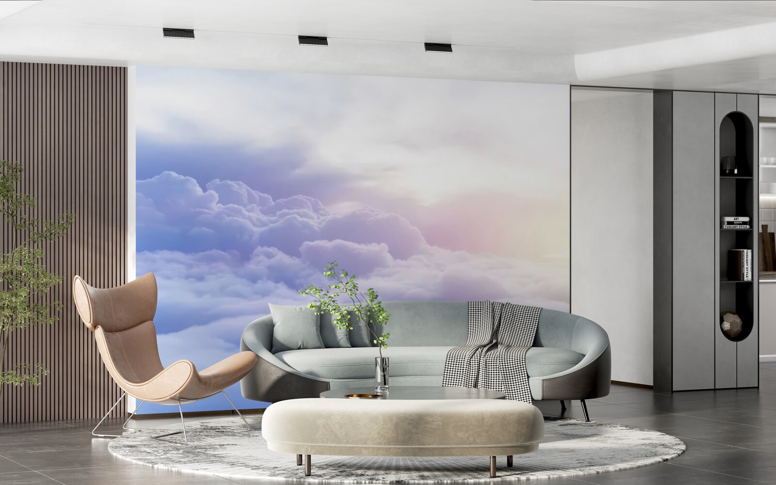 Fotobehang dikke wolken