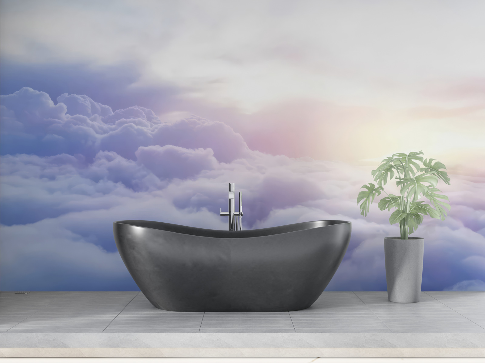 Fotobehang dikke wolken