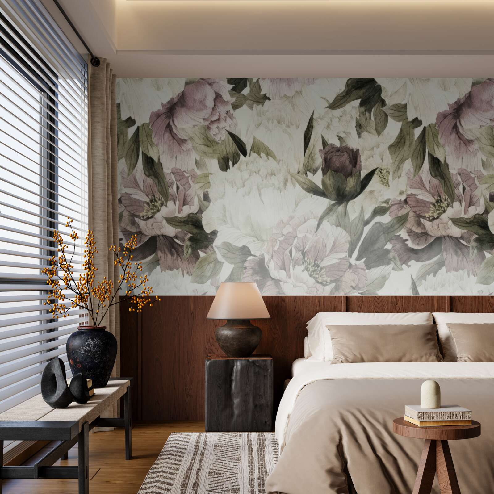 Fotobehang afbeeldingen van verschillende grote bloemen