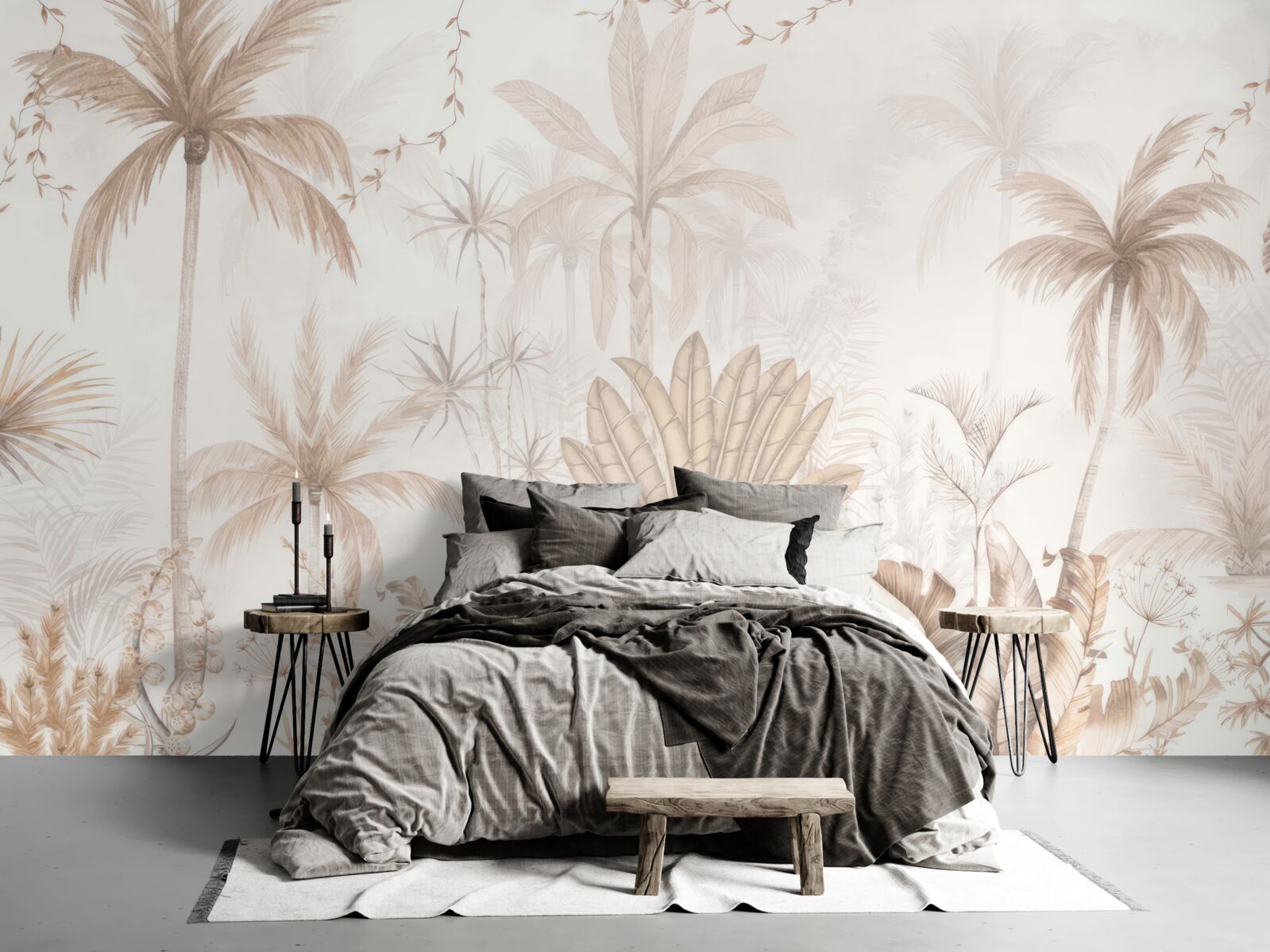 Fotobehang planten in bruintinten