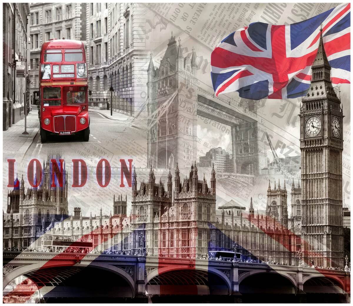 Fotobehang Toeristische attracties in Londen