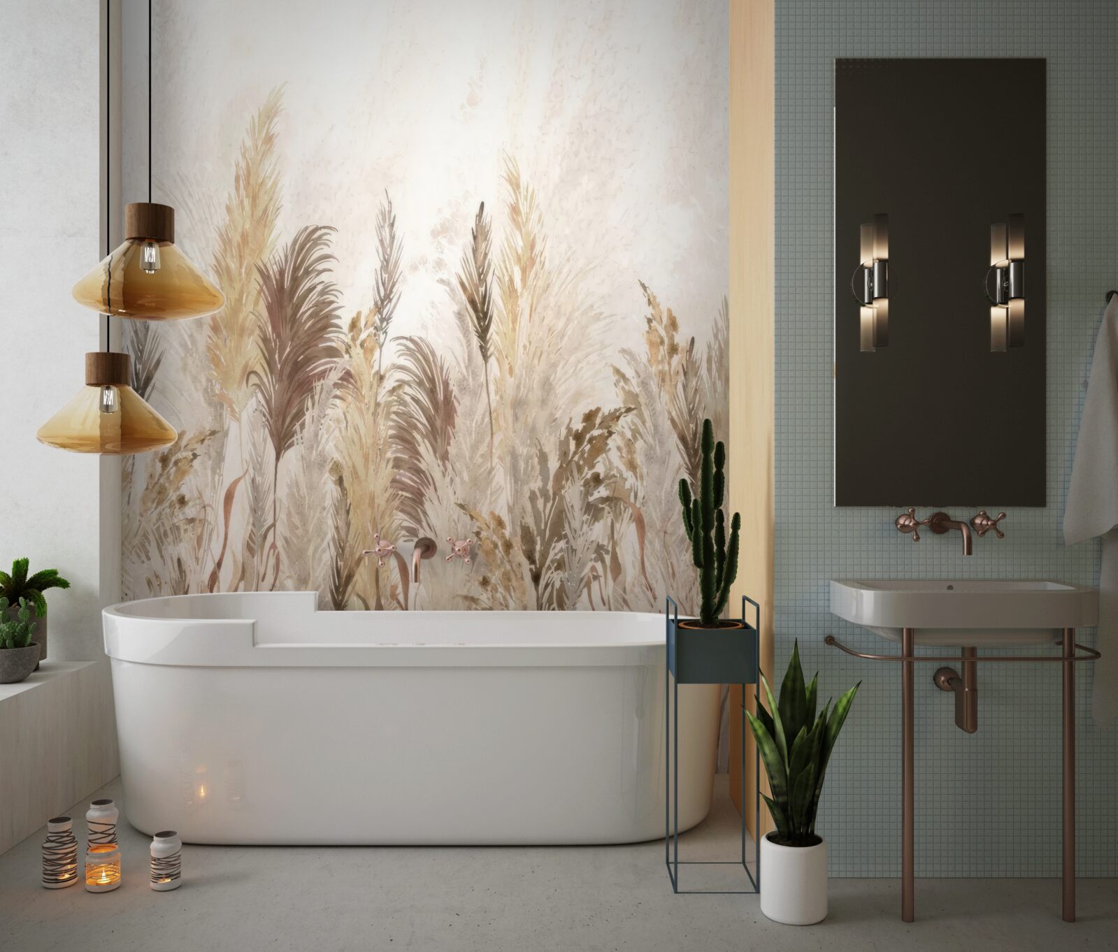 Fotobehang planten zijn bruin