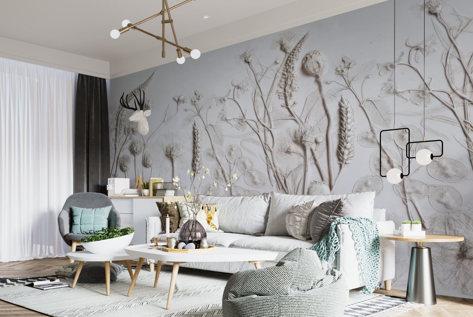 Fotobehang diverse planten