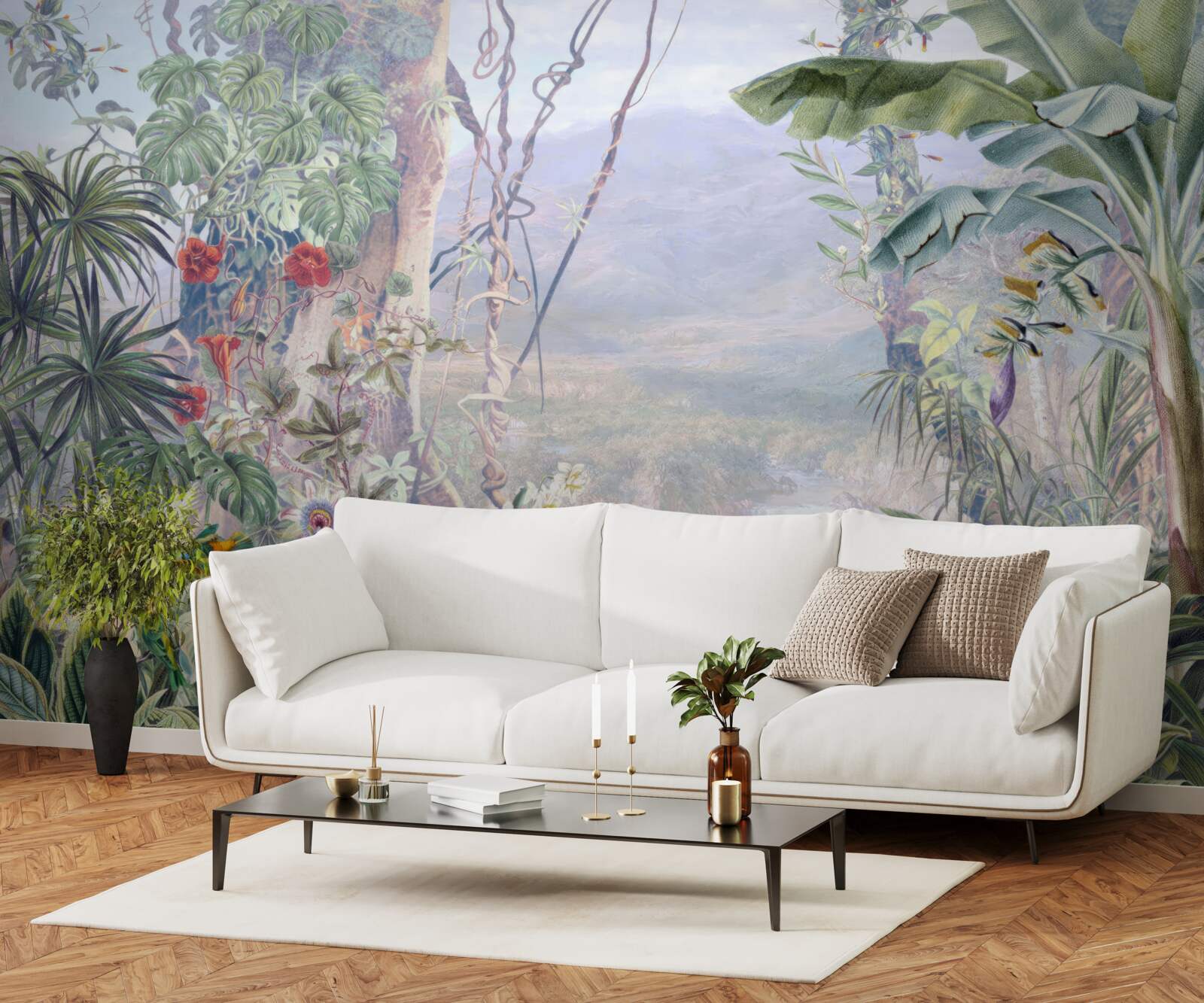 Fotobehang gevederde junglebewoners