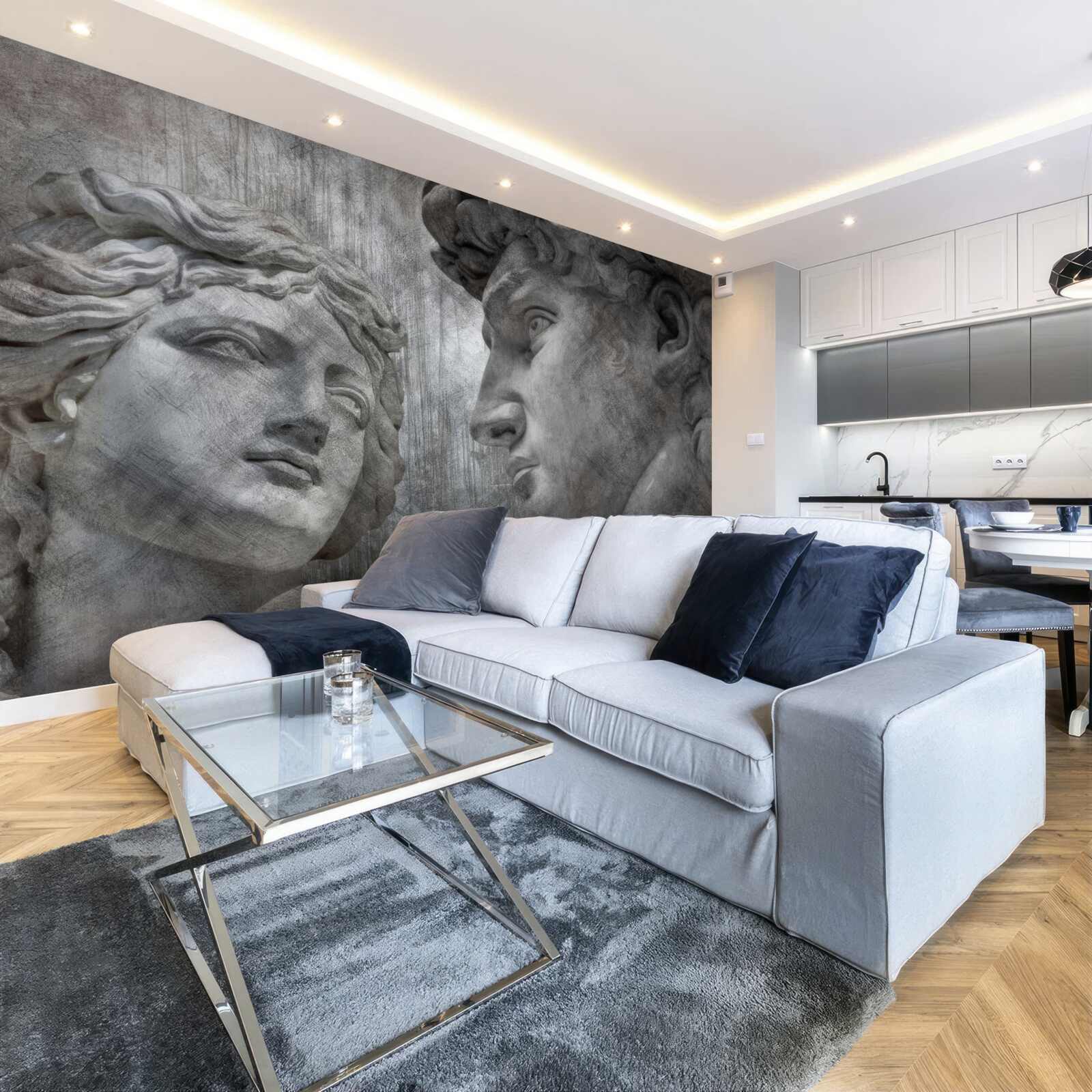 Fotobehang twee geschilderde jonge mannen