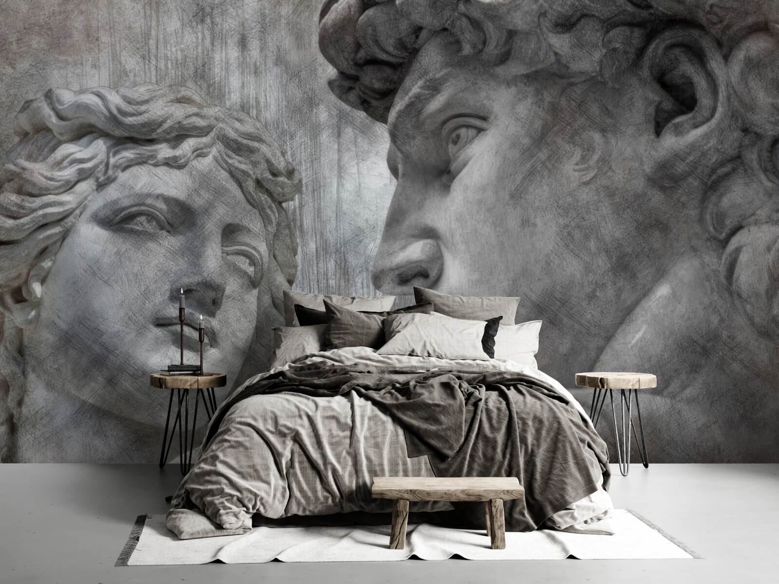 Fotobehang twee geschilderde jonge mannen