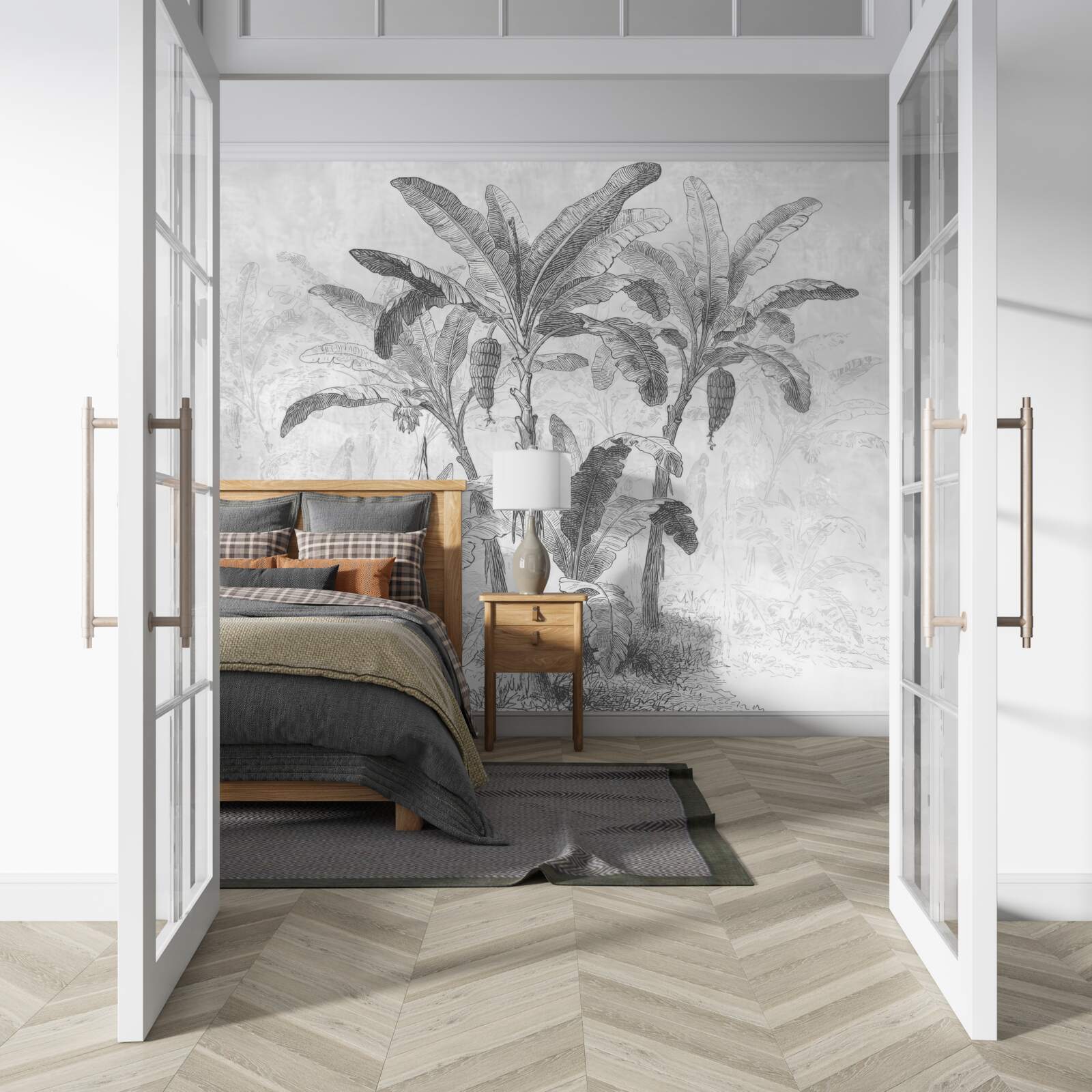 Fotobehang de getoonde palmen