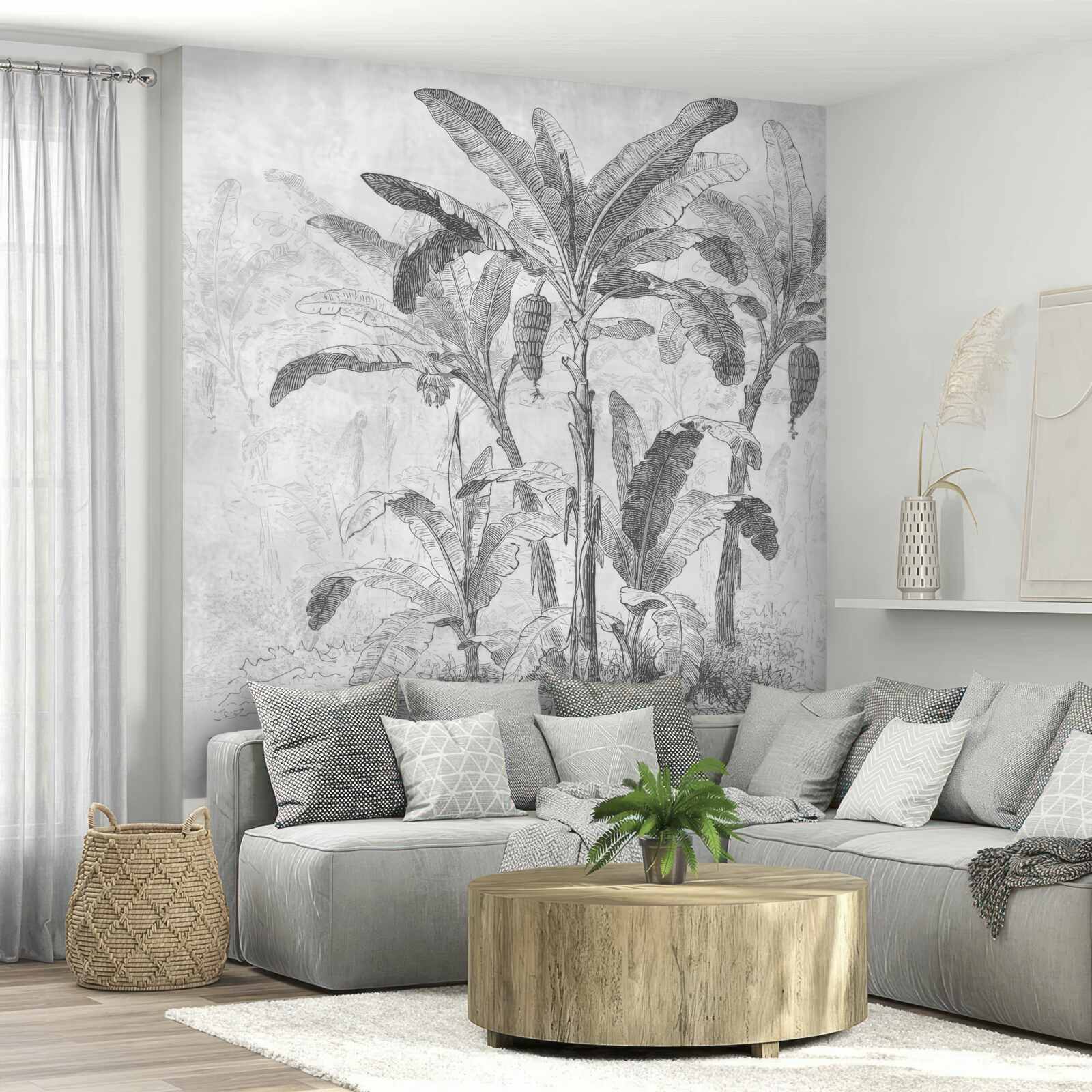 Fotobehang de getoonde palmen