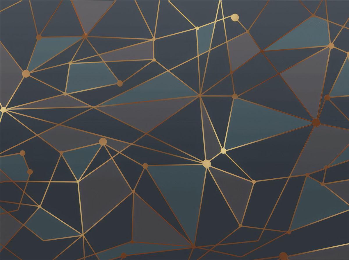 Fotobehang achtergrond met geometrische vormen in donkere tinten