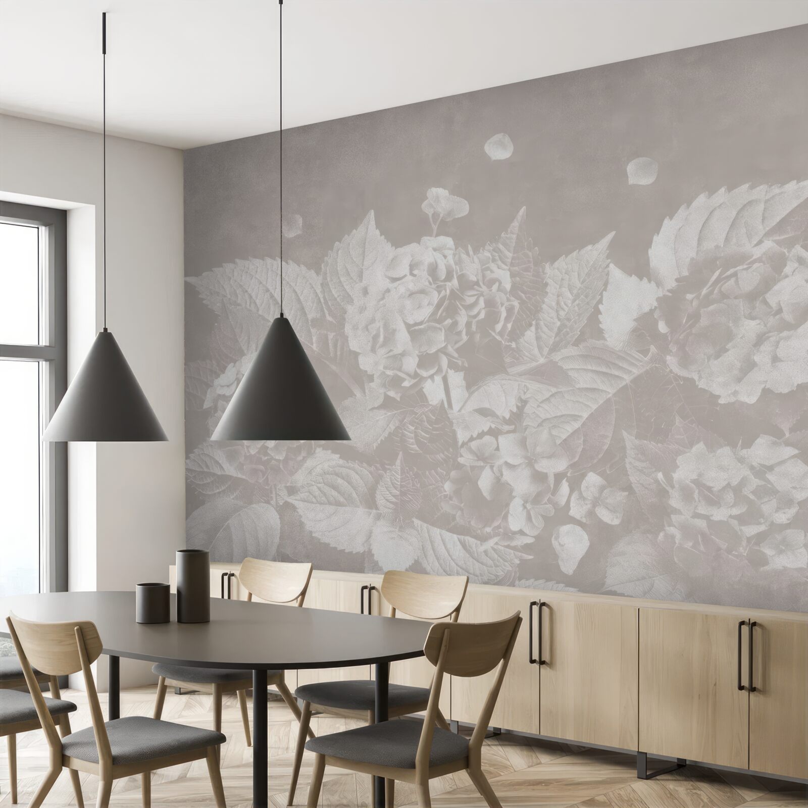 Fotobehang magnolia's moeilijk te zien