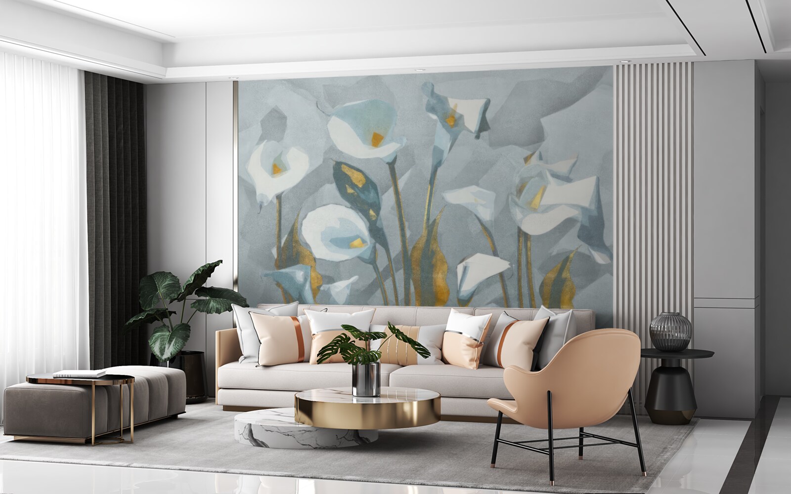 Fotobehang de uitwerpselen zijn wit