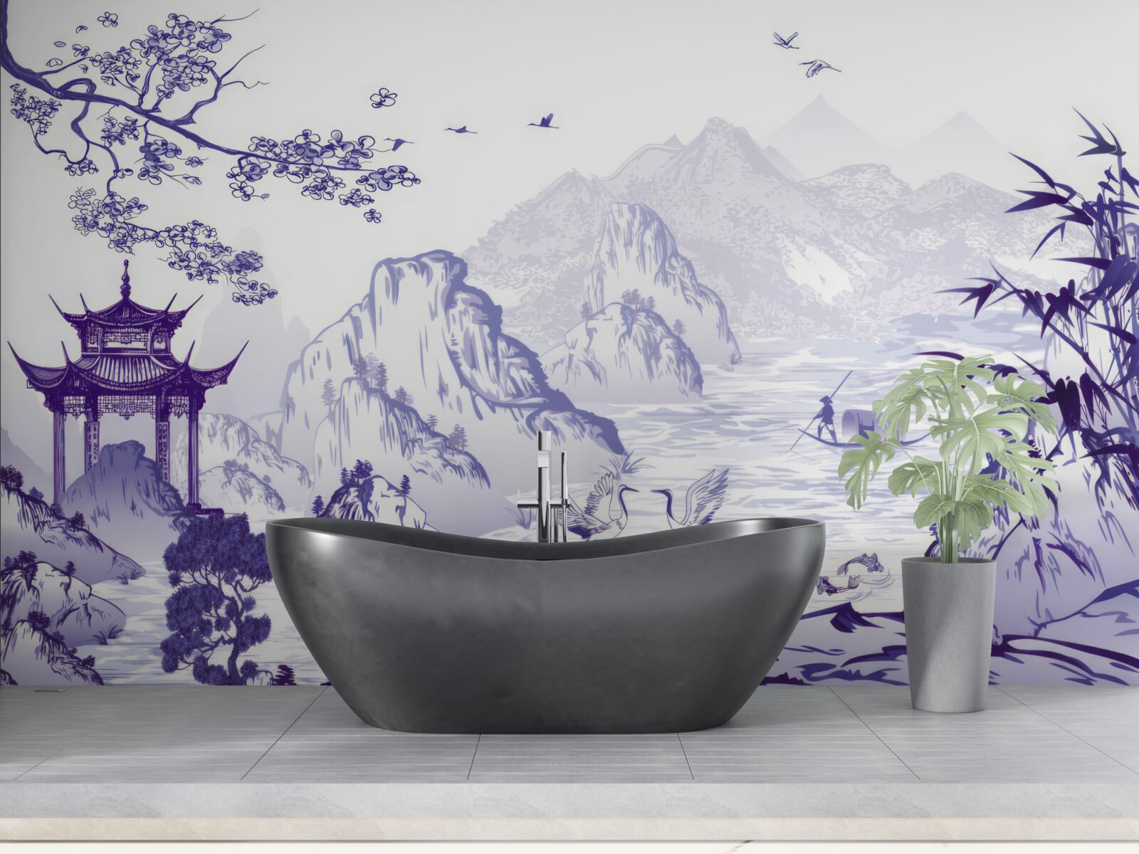 Fotobehang porseleinlandschap