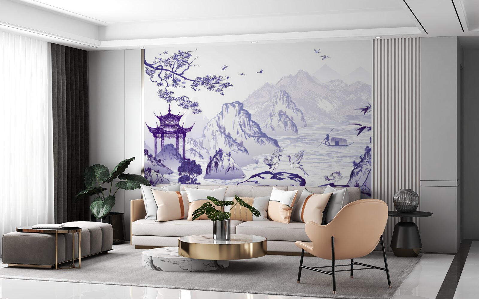 Fotobehang porseleinlandschap