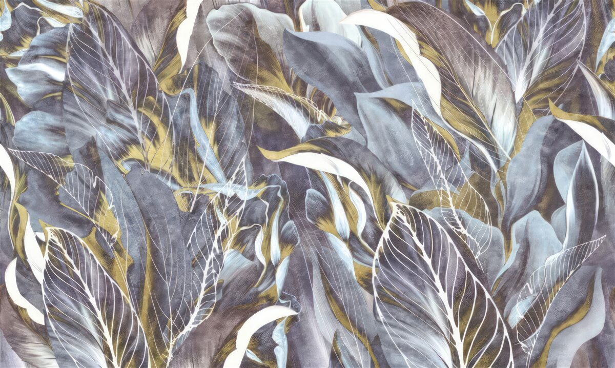 Fotobehang dicht gordijn van bladeren