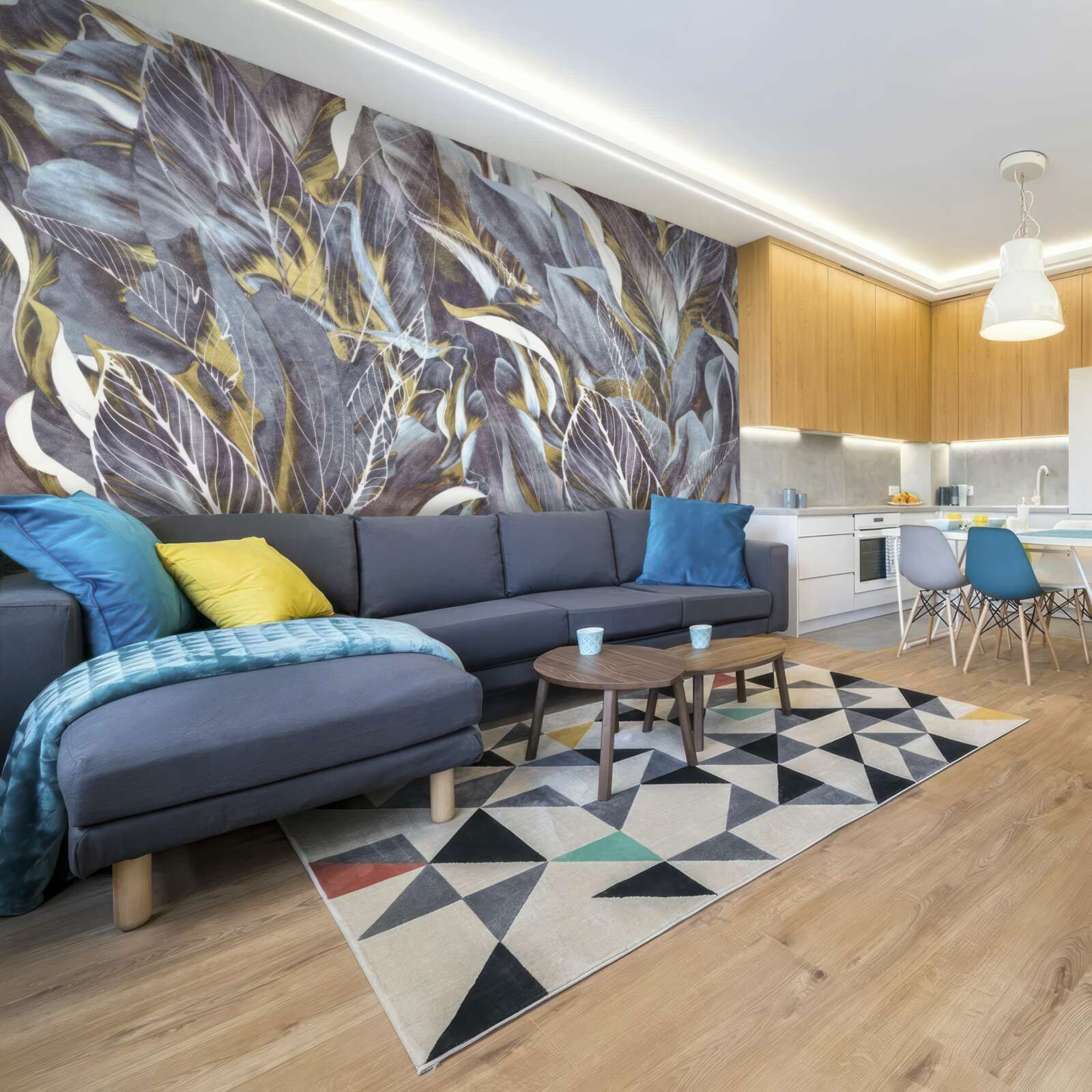 Fotobehang dicht gordijn van bladeren