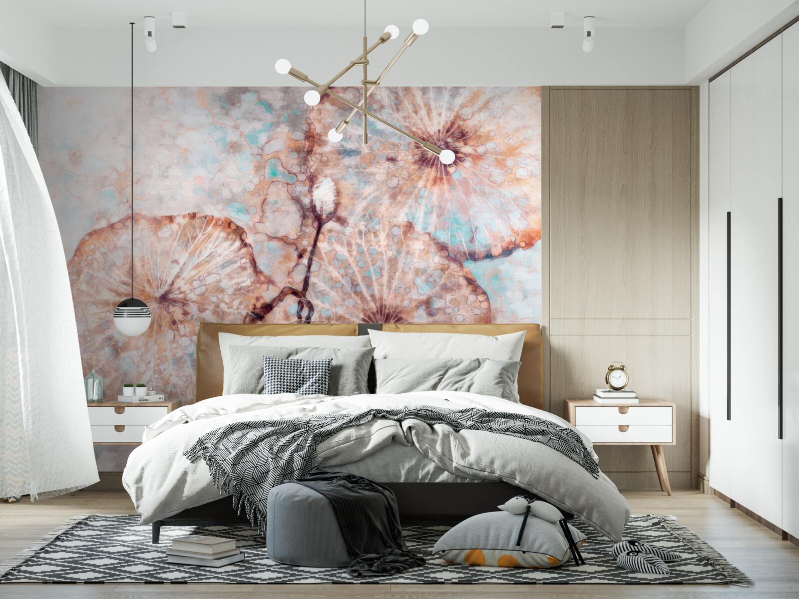 Fotobehang plant op een ongebruikelijke manier gepresenteerd