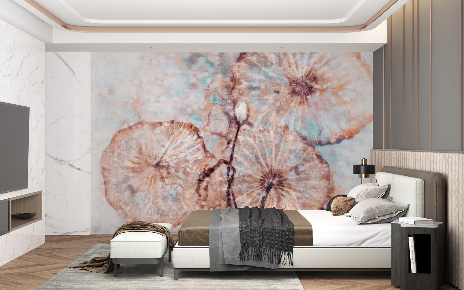 Fotobehang plant op een ongebruikelijke manier gepresenteerd