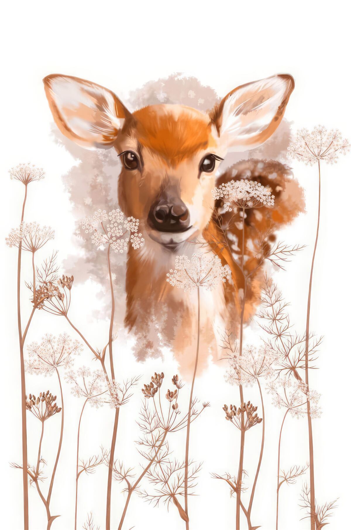 Fotobehang op de foto van een hert