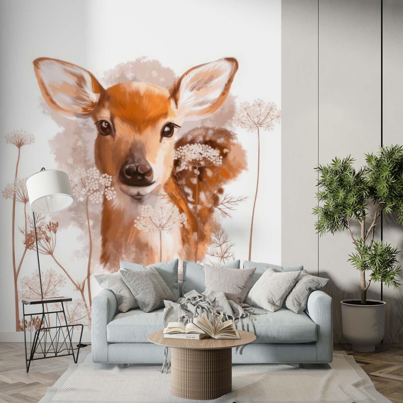 Fotobehang op de foto van een hert