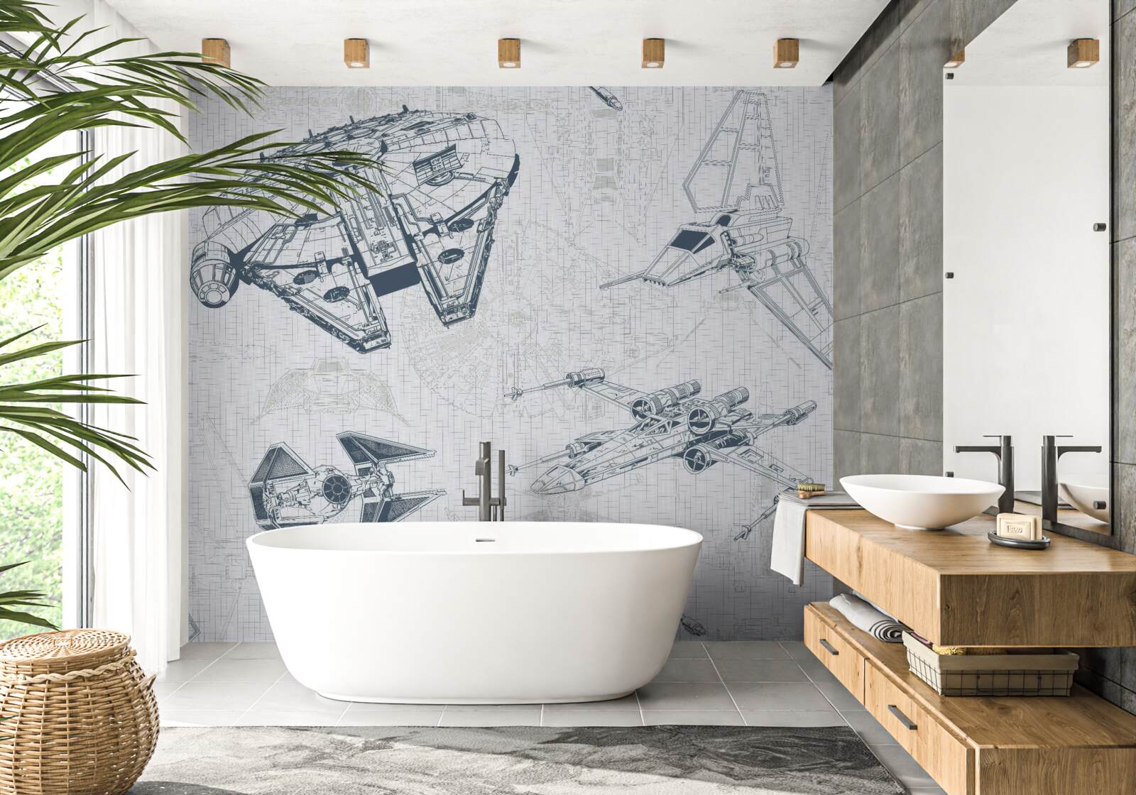 Fotobehang diagrammen van verschillende vliegtuigen