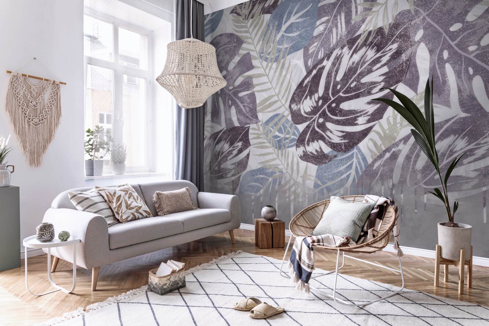 Fotobehang grote bladeren