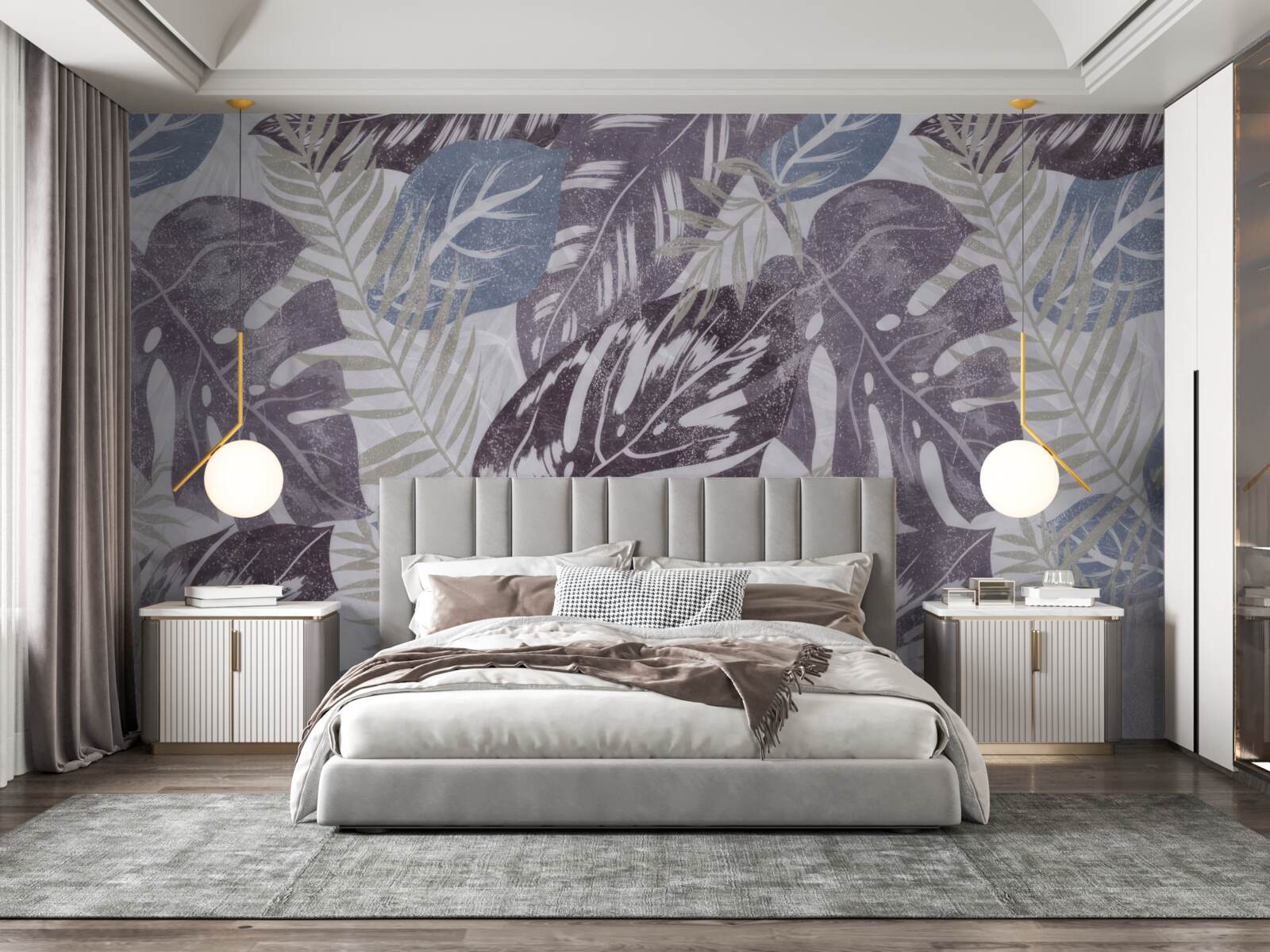 Fotobehang grote bladeren