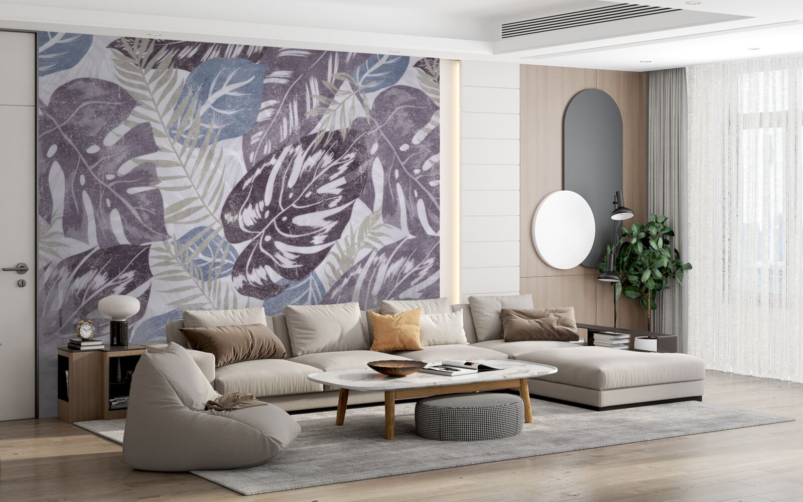 Fotobehang grote bladeren