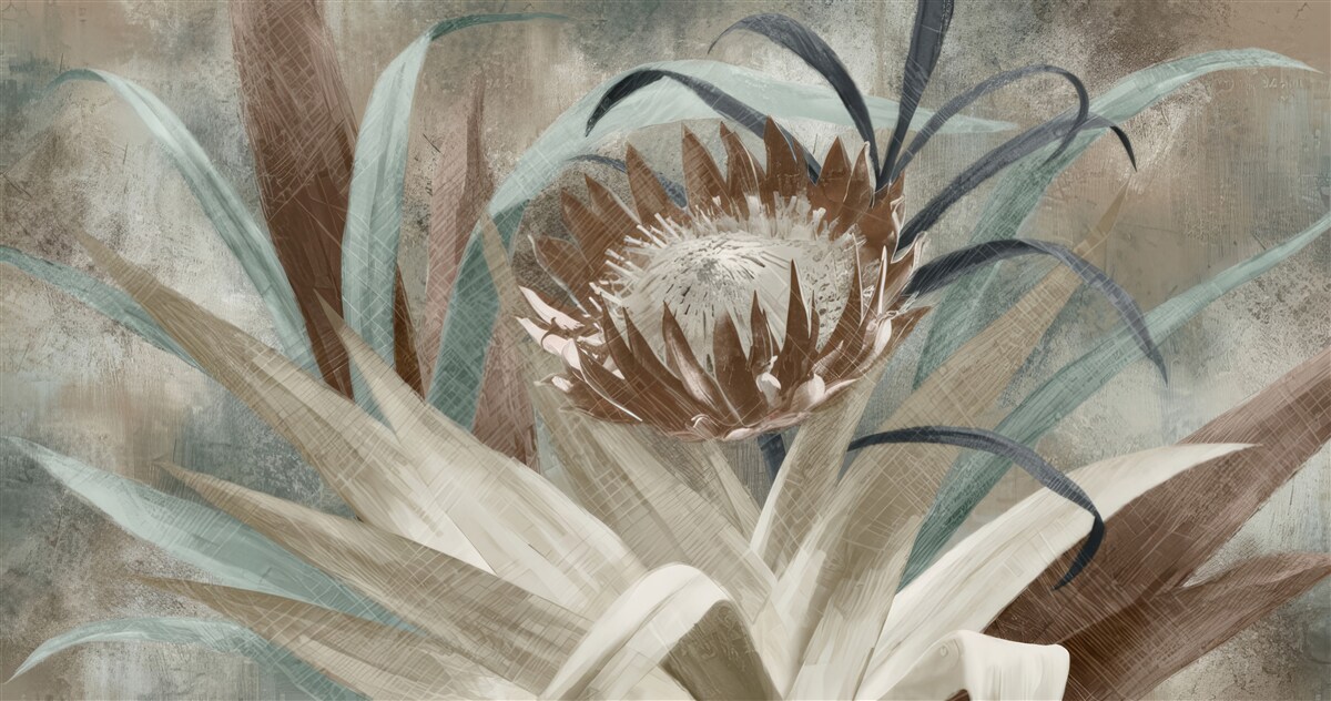 Fotobehang grote en ongewone bloem