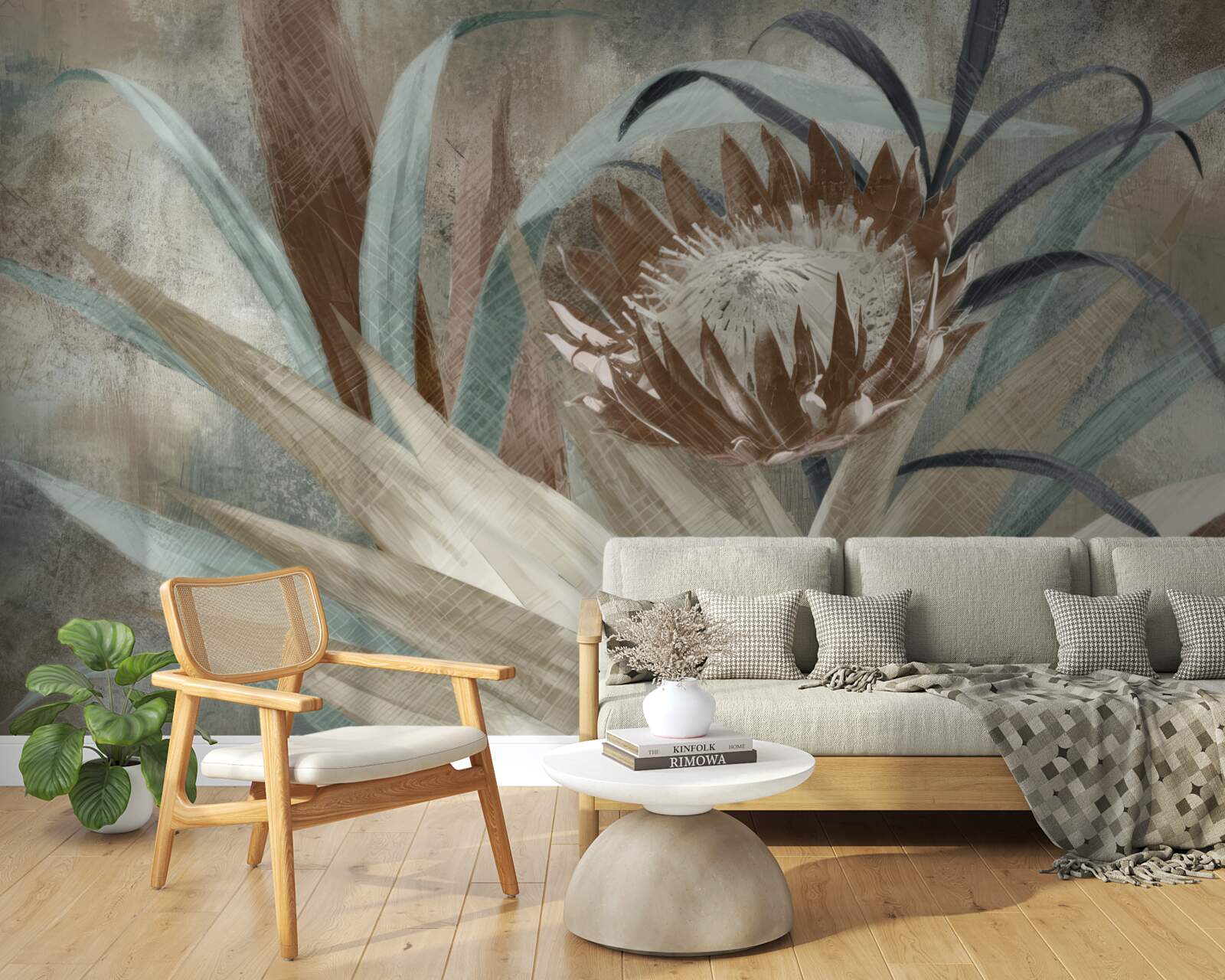 Fotobehang grote en ongewone bloem