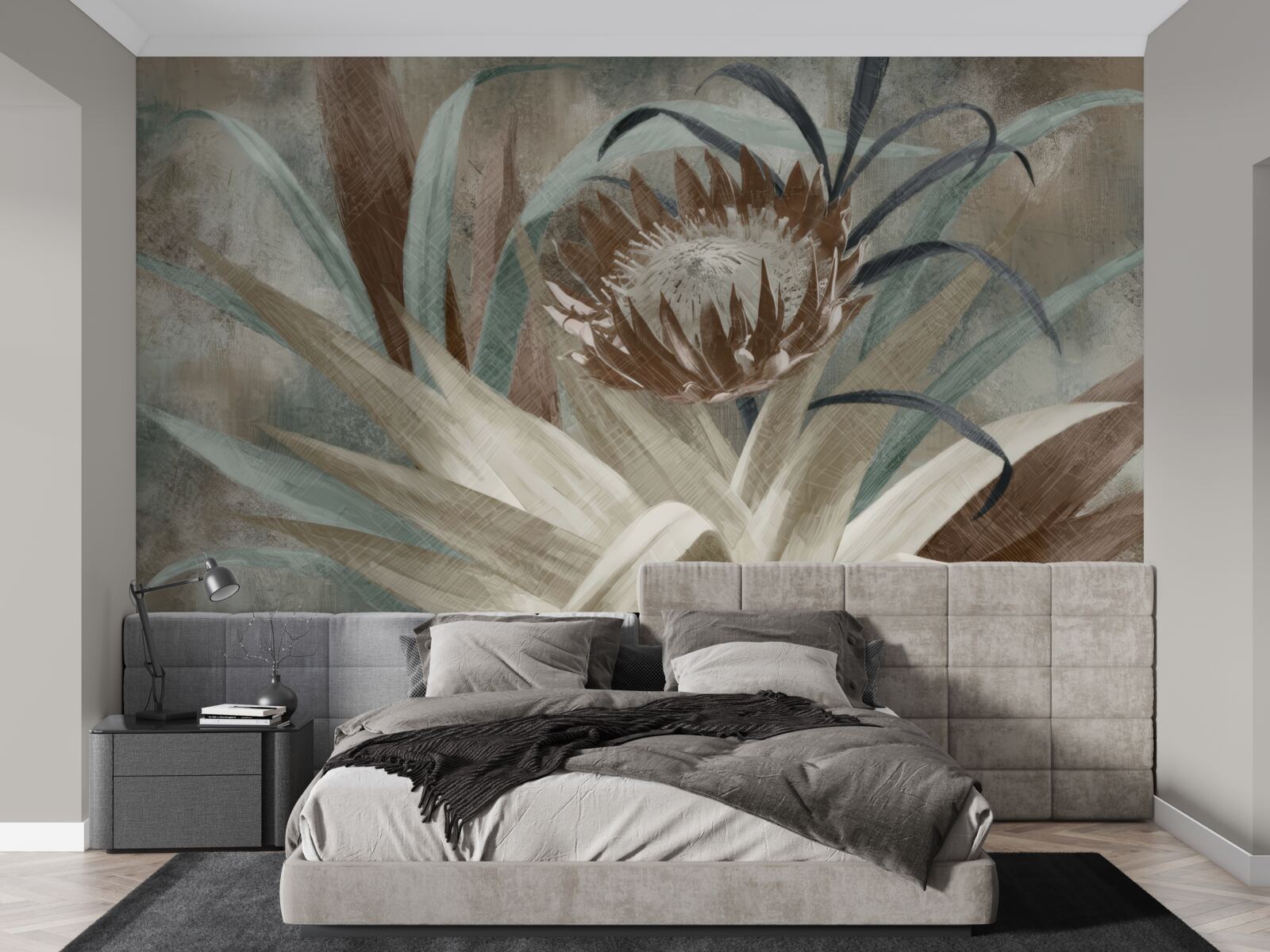 Fotobehang grote en ongewone bloem